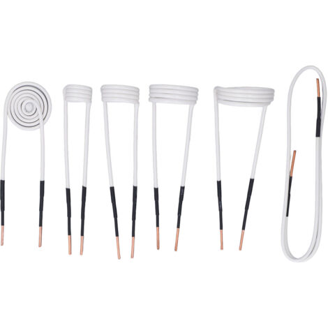 Kit de 6 Bobines pour Chauffage par Induction, Noyau Laiton 2.5mm, Diamètres 20-50mm, Fils Plats pour Induction (1/5)