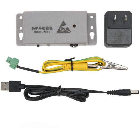 Bracelet Antistatique ESD avec Alarme et Moniteur - Prise US 100-240V pour Poste de Travail Électronique (1/5)
