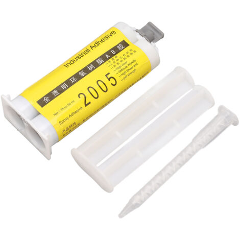Colle époxy transparente haute viscosité, séchage rapide 5 minutes pour bricolage, 50ml (1/5)