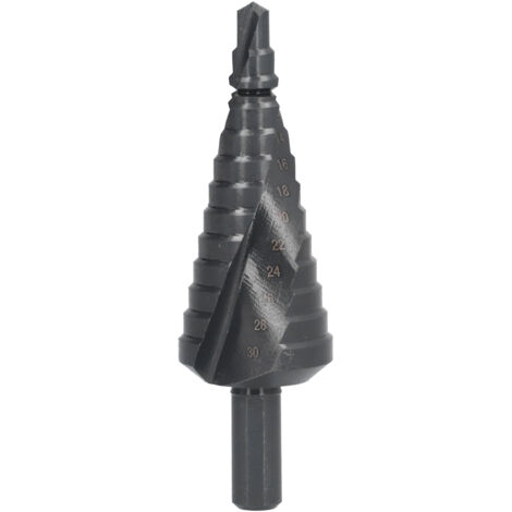 Mèche à gradins en acier rapide 6‑30mm pour perçage fer et bois, accessoire de perceuse (1/5)