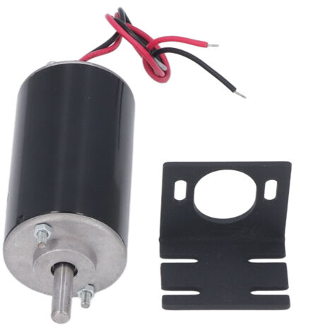 Moteur DC 12V 50W 3000rpm à Vitesse Réglable, Couple Élevé et Fonctionnement Silencieux avec Support (CCW/CW)