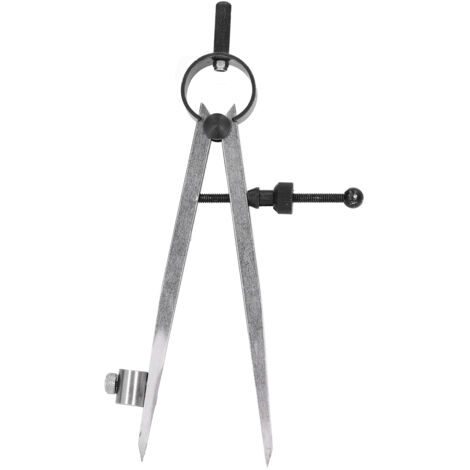 Compas à pointes sèches en acier carbone, réglable et verrouillable pour traçage menuiserie (1/5)