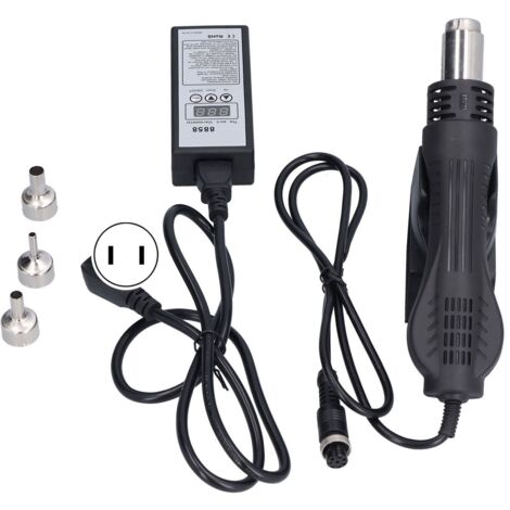 Pistolet à Air Chaud Portable avec Affichage LED, Réglable pour Désoudure, 100‑240V AC, 100‑320W, Prise US 8858 (1/5)