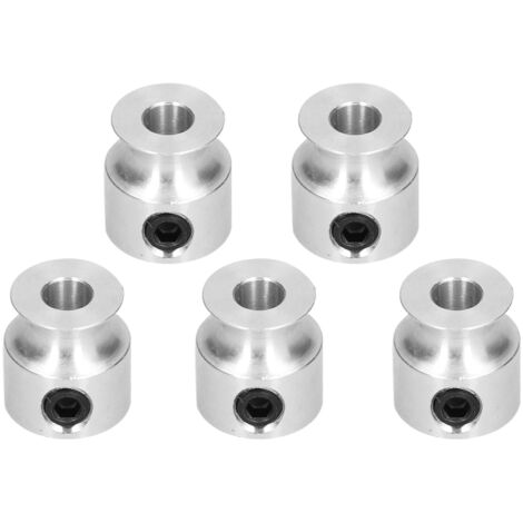 5 Pièces Poulie Ronde Fixe à Vis - Poulie en V Durable avec Trou de 8mm pour Transmission par Courroie Ronde (5401-0004-0008) (1/5)