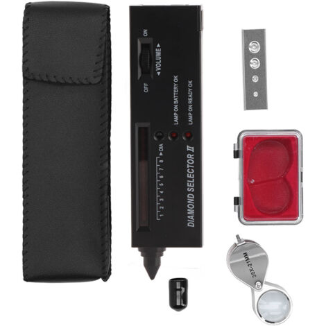 Stylo Testeur Diamant Professionnel Haute Précision avec Loupe LED 30X pour Bijoux (1/5)