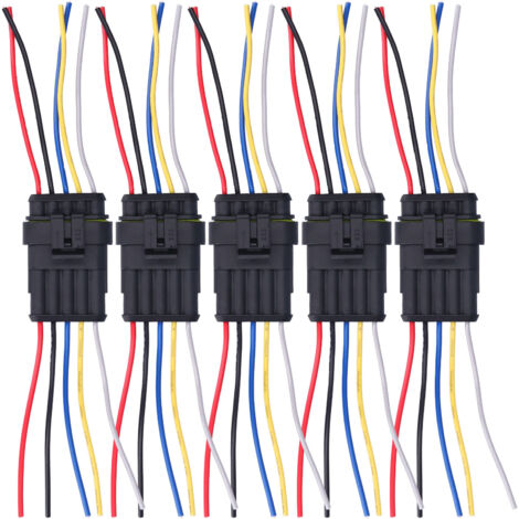 5 Pièces Connecteur Électrique Voiture Étanche Antiflaming Résistant Antioxydant pour Câbles Auto (1/5)