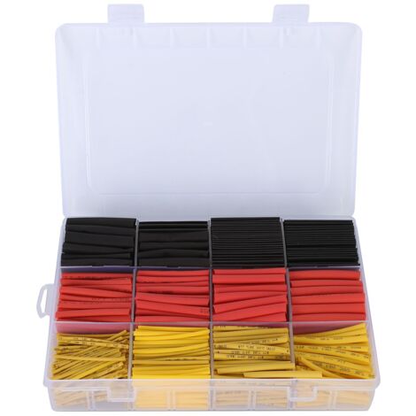 800 Pièces Manchons Rétractables Rouge Jaune Noir pour Isolation et Protection Câbles Électriques (1/5)