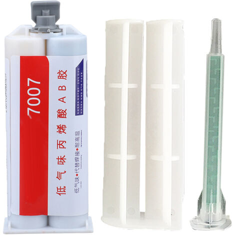 Colle acrylique AB haute viscosité, séchage rapide 5 min pour soudure métal DIY 50ml (1/5)