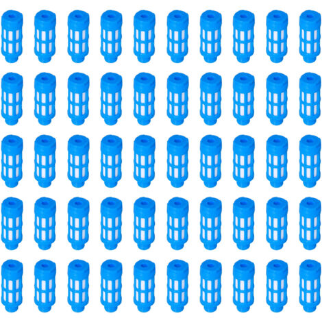 Silencieux d'échappement pneumatique en plastique bleu, régulateur de débit d'air, raccord pour compresseur, lot de 50 pièces PSU‑02 (1/5)