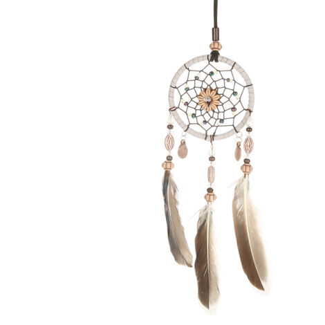 1 PCS Attrape-rêves Artisanal Créatif avec Plumes et Coquillages, Décoration Murale ou Suspension Voiture (1/5)