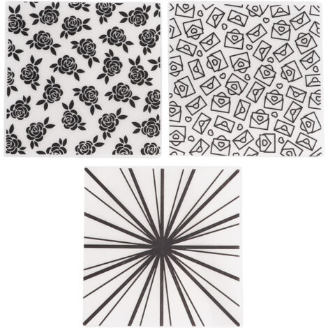 3 Modèles de Décoration en Plastique pour Gaufrage - DIY Albums et Cartes (1/5)