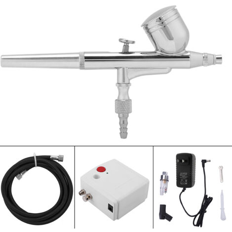 Kit de Compresseur pour Aérographe de Précision avec Pistolet Double Action pour Tatouage et Nail Art (1/5)