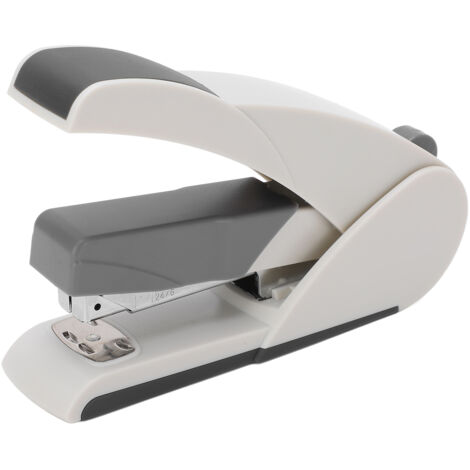 Agrafeuse Bureau 20 Feuilles 100 Punaises Grande Capacité Ergonomique Portable Compacte pour École et Bureau Blanc (Gris) (1/5)