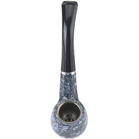 Pipe à Fumée Ronde en Résine Imitation Grain de Marbre Noir (1/5)