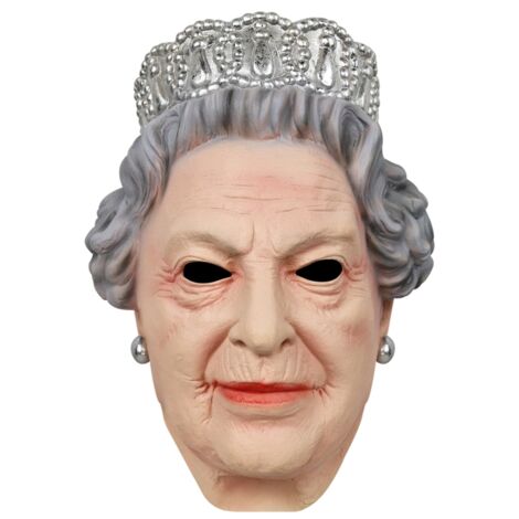 Figurine Collection Reine Elizabeth II en Résine, Masque Latex Cosplay, Décoration Bureau Voiture ou Appui de Fenêtre (1/5)