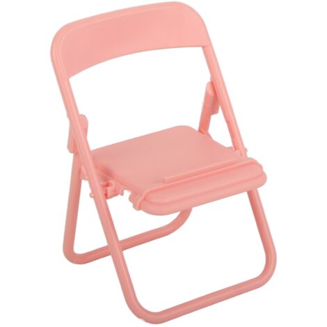 Support Téléphone Portable en Forme de Tabouret - Matériau TPR Souple, Support Décoratif Portable Rose pour Vue Portrait/Paysage (1/5)