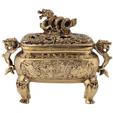 Encensoir Dragon Chinois en Bronze Antique - Décoration Maison Unique (1/5)