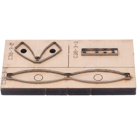 Matrice de Découpe en Cuir Métallique 3 Formes Haute Dureté Réutilisable pour DIY avec Base en Bois (1/5)