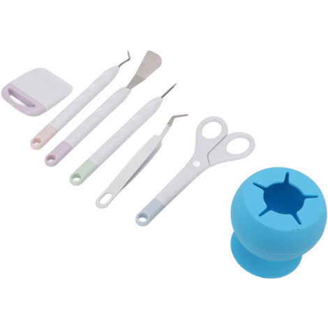 Outils DIY Faciles à Utiliser avec Boîte de Rangement en Silicone pour Découpage et Gravure - Bleu (1/5)