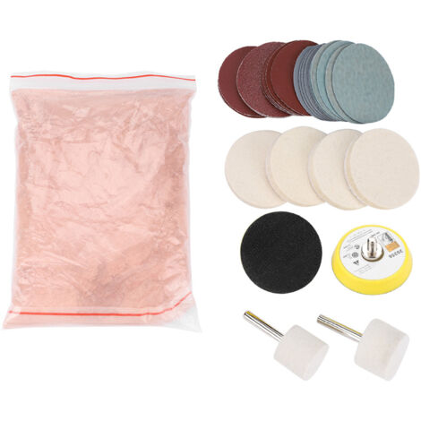 Kit de Polissage Verre avec Disques Abrasifs Oxyde de Cérium pour Élimination Rayures (1/5)