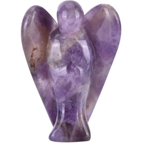 Figurine Ange en Cristal de Quartz Clair Naturel Sculpté à la Main (01) (1/5)