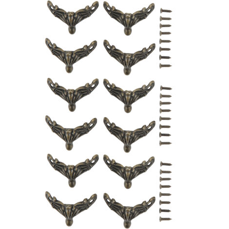 12 Pièces Pieds de Boîte à Bijoux Rétro en Alliage de Zinc pour Meubles Vintage et Coffrets à Bijoux DIY (1/5)