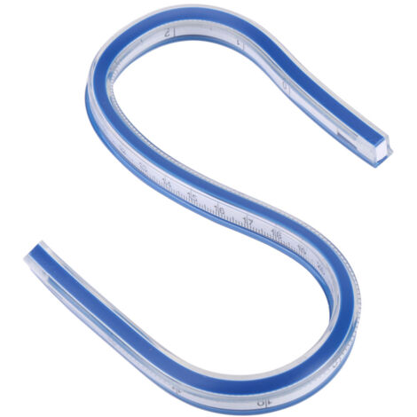 Règle flexible en plastique de 30 cm pour dessin, modélisme et travaux manuels (1/5)