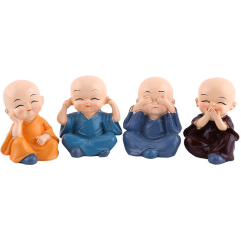 Figurine Bouddha Résine - Décoration Automobile et Intérieure Créative (1/5)