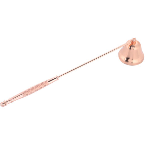 1 Pièce Éteignoir à Bougie en Forme de Cloche en Acier Inoxydable, Coupe-Mèche et Couvercle, Outil à Main (Or Rose) (1/5)