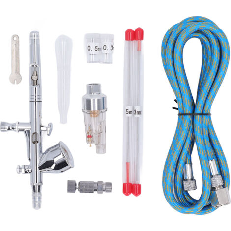 Kit de pistolet à air multifonction double action en cuivre robuste pour maquillage et artisanat (1/5)