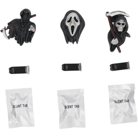 3 pièces Décorations de Voiture Crâne Mignon, Parfum d'Intérieur Automobile, Idée Cadeau Halloween pour Maison ou Bureau (1/5)
