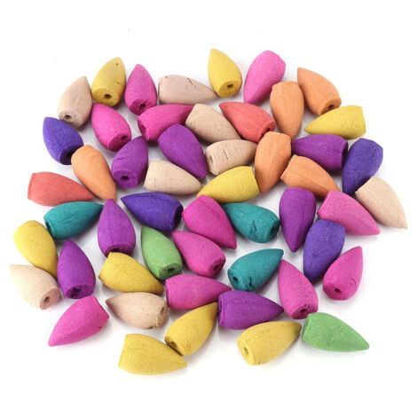 50 Cônes d'Encens Naturels à Contre-Courant pour Aromathérapie et Relaxation à la Maison (1/5)