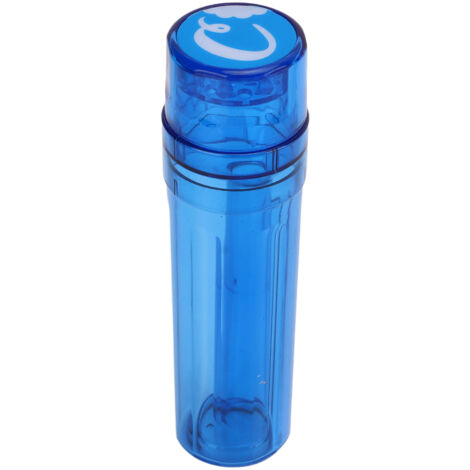 Moulin à herbes transparent portable, petit et lavable, broyeur d'épices amovible pour cuisine, design bleu. (1/5)