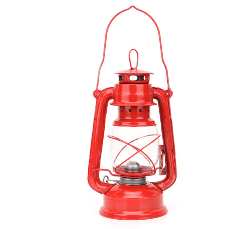 Lanterne à Pétrole Vintage Rouge - Décoration Rétro pour Fête, Pub ou Cadeau (1/5)