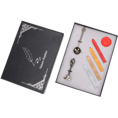 Kit Vintage DIY pour Sceaux à Cire avec Bandes et Badges - Accessoires Tampon Classique (1/5)