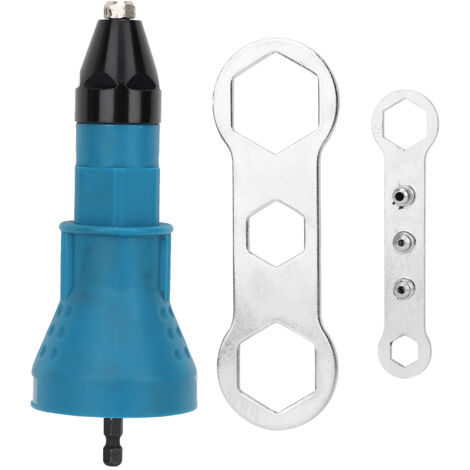 Adaptateur de Perçage à Rivets pour Pistolet Électrique sans Fil, Outil de Menuisier Bleu (1/5)