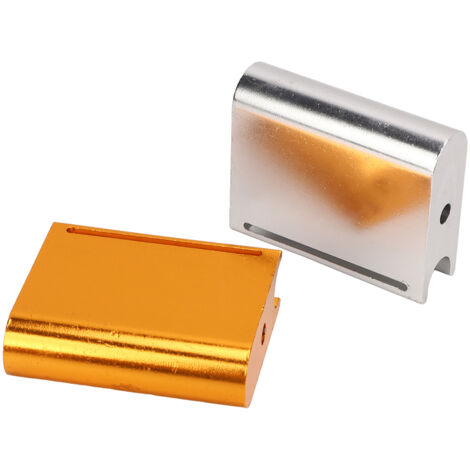 2 pièces Lisseur de Bord en Cuir Outil de Polissage pour Ceinture en Alliage d'Aluminium Doré Argenté (1/5)