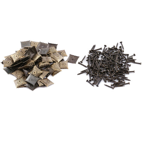100 pièces de clous de rembourrage vintage en bronze pour meubles, canapé, porte et décoration (1/5)