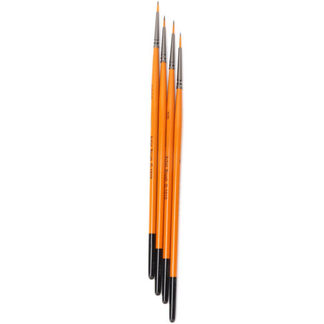 Ensemble de 4 Pinceaux Artistiques pour Aquarelle, Huile et Peinture - Outils de Qualité (1/5)