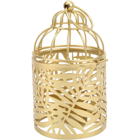 Porte-bougie Style Scandinave en Forme de Cage à Oiseaux Métal Fer Forgé Décoration Maison Cadeau Déco (1/5)