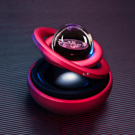 Pendentif Parfum de Voiture Énergie Solaire - Design Galaxie Rotatif, Diffusion d'Aromathérapie Durable pour Cadeaux (1/3)