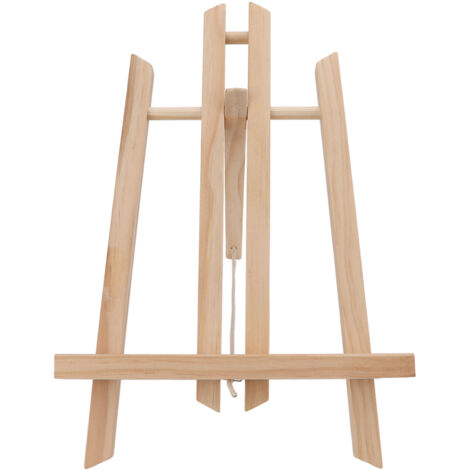 Chevalet de Table 30 cm en Pin Naturel avec Vis Incluses, Support Trapézoïdal pour Affiches et Peintures (1/5)