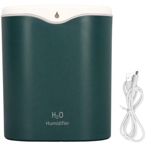 Humidificateur USB 2L, 2 Modes, Double Brumisateur, Autonomie 12h, Bureau Chambre Dortoir, Vert Forêt (1/5)