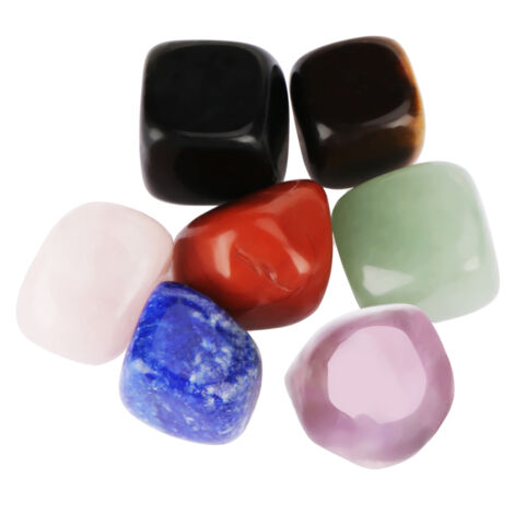 Lot de 7 Pierres de Guérison en Cristal Naturel pour Équilibre des Chakras et Yoga (1/5)