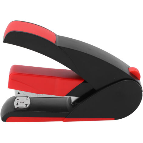 Agrafeuse Bureau 20 Feuilles 100 Punaises Grande Capacité Ergonomique Portable Compacte Noir (Rouge) (1/5)