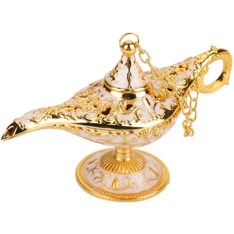 Lampe Aladdin Creuse Sculptée Métal - Pot Magique Génie Décoratif Lumineux (3) (1/5)