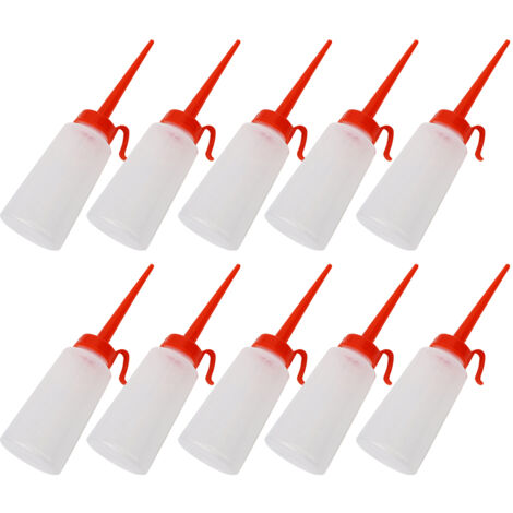 10 Pièces Bouteille d'Huile pour Machine à Coudre avec Embout Long et Double Aiguille en Plastique (1/5)