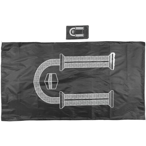 Tapis de Prière Musulman Portable Imperméable, Couverture Rectangulaire pour Salon Maison Noir (1/5)