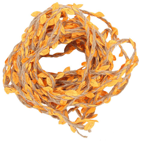 Guirlande Tressée en Corde de Chanvre de 10 mètres, Accessoire DIY pour Bouquet de Fleurs Artificielles, Décoration Tangerine (1/5)