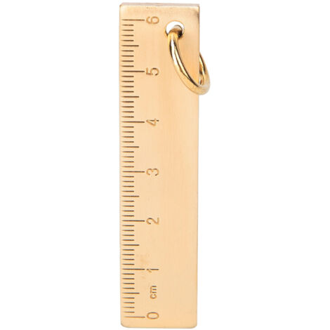 Mini Règle en Laiton 6cm pour Pendentifs, Fournitures de Bureau et École, Cadeau Original (1/5)